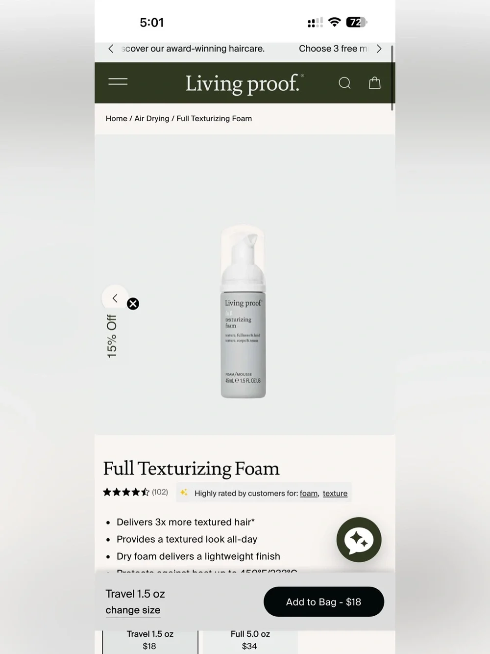 Living Proof unused unopened